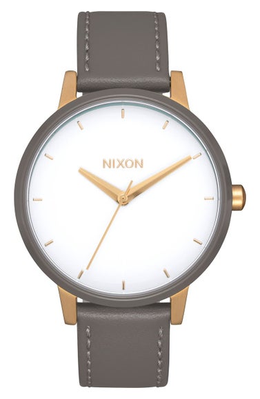 Nixon Kensington Leather Strap Watch, 37mm