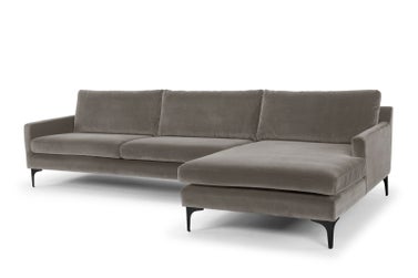 AllModern Jasper 119" Wide Velvet Sofa & Chaise
