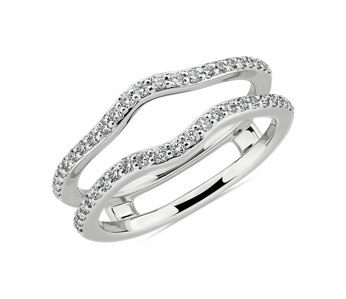 Blue Nile Curved Diamond Guard in 14k White Gold (1/3 ct. tw.)