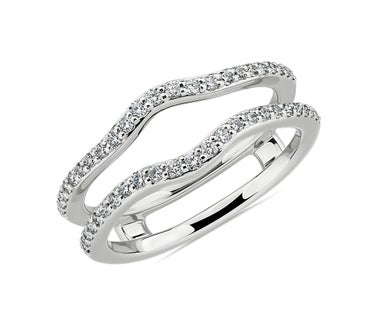 Blue Nile Curved Diamond Guard in 14k White Gold (1/3 ct. tw.)