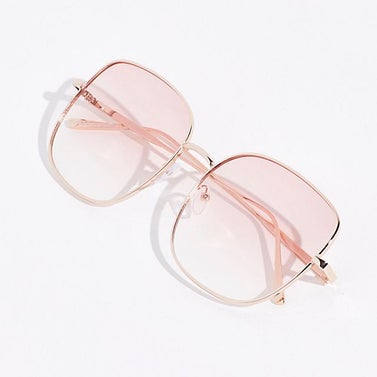 Free People Mellow Metal Square Sunglasses