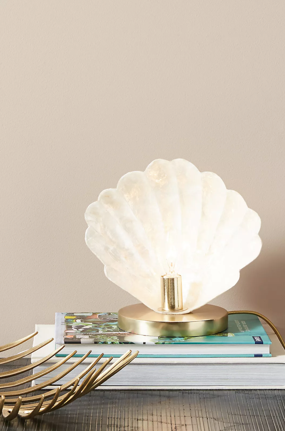 Anthropologie Seashell Accent Lamp