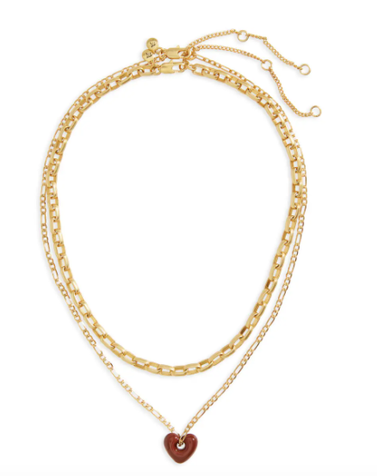 Madewell Enamel Heart Chain Necklace Set