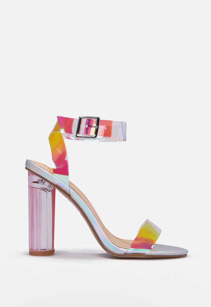 Shoedazzle Hanna Transparent Heeled Sandal