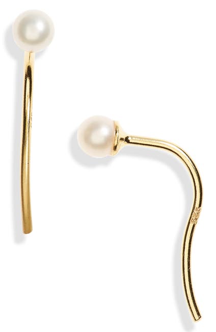Madewell Delicate Collection Demi Fine Pearl Threader Earrings