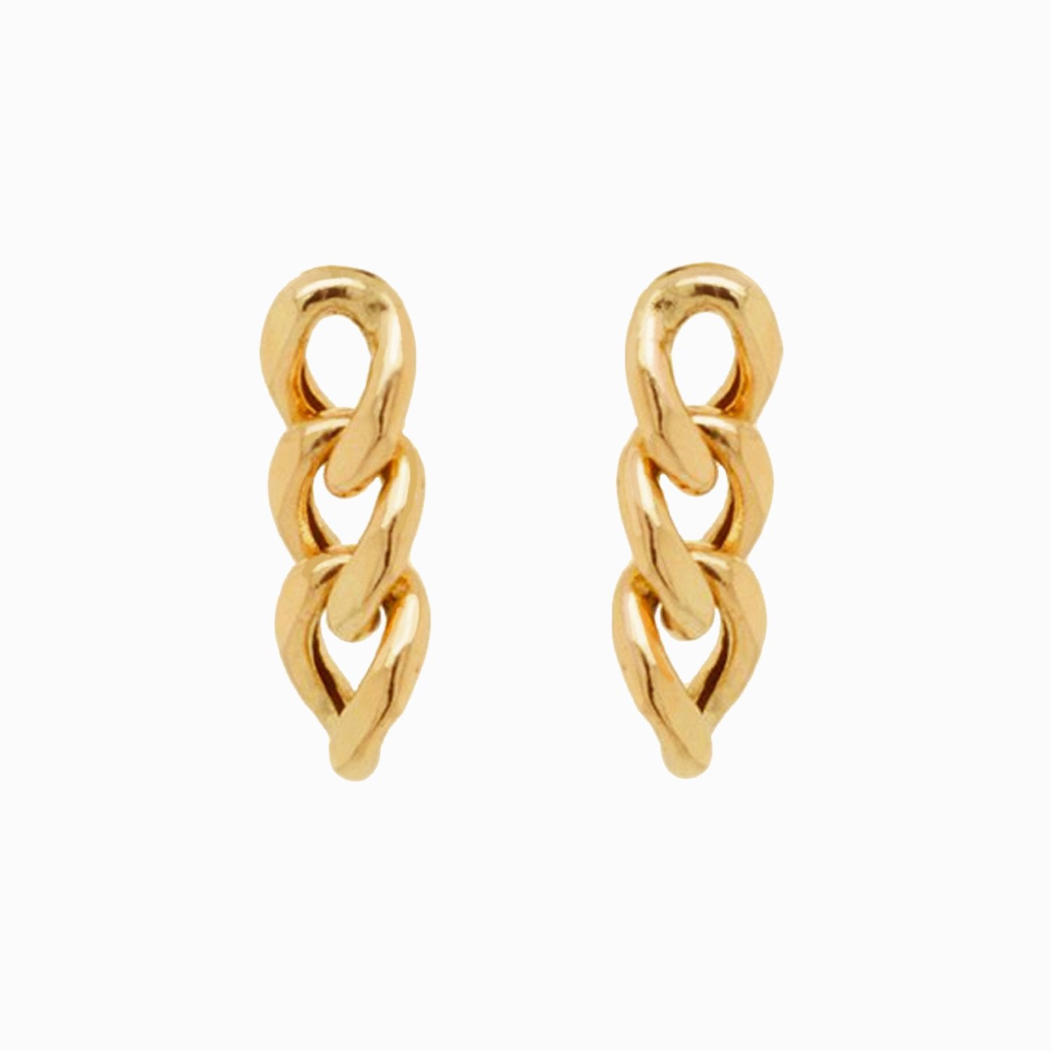 Awe Inspired Cable Chain Linear Earrings