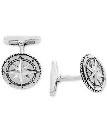 Effy Collection Men's Rope-Style Compass Cuff Links Sterling Silver