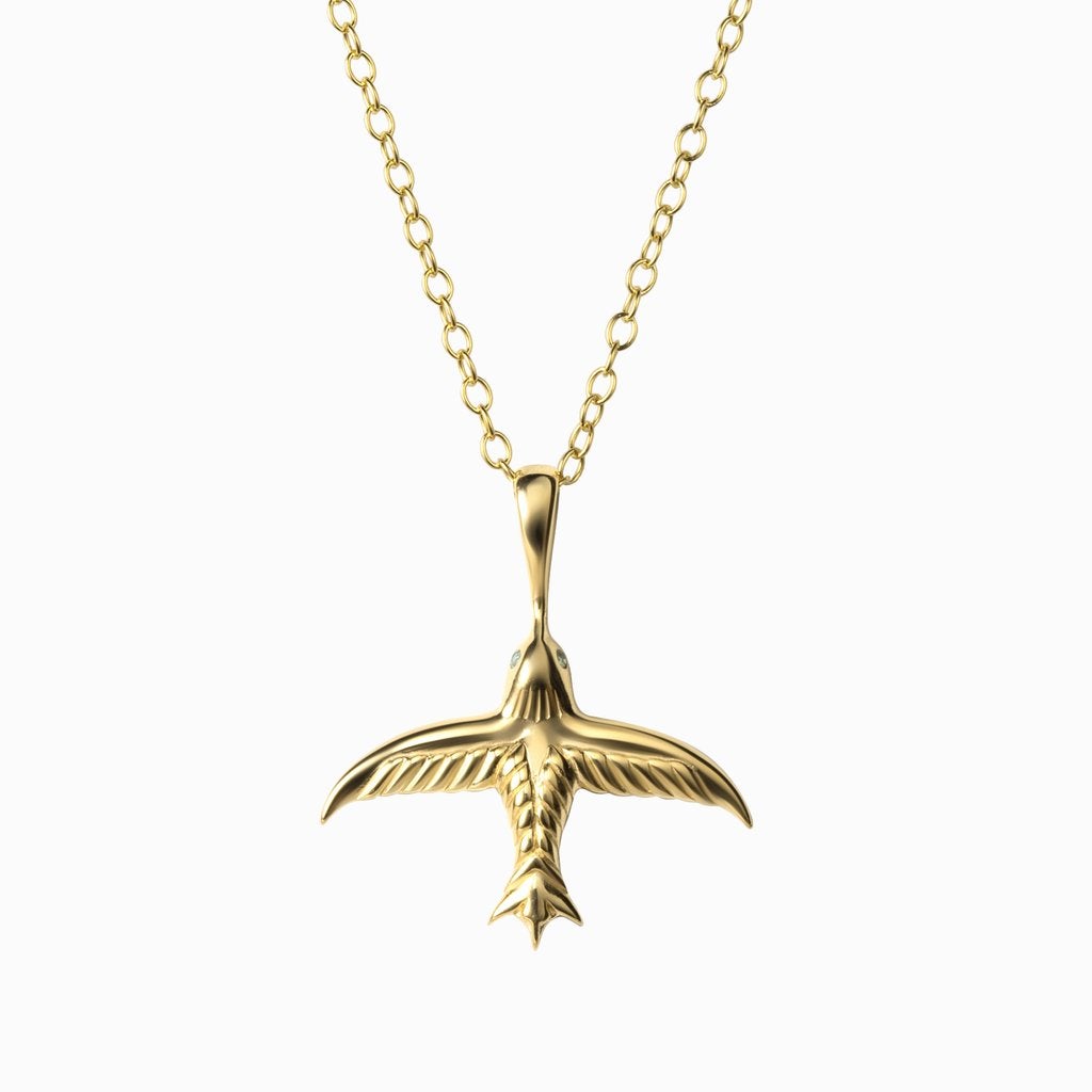 Awe Inspired Hummingbird Charm Necklace