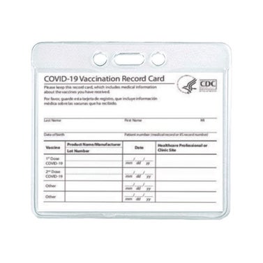 Specialist ID Store Clear 4x3 Plastic Immunization Card Holder