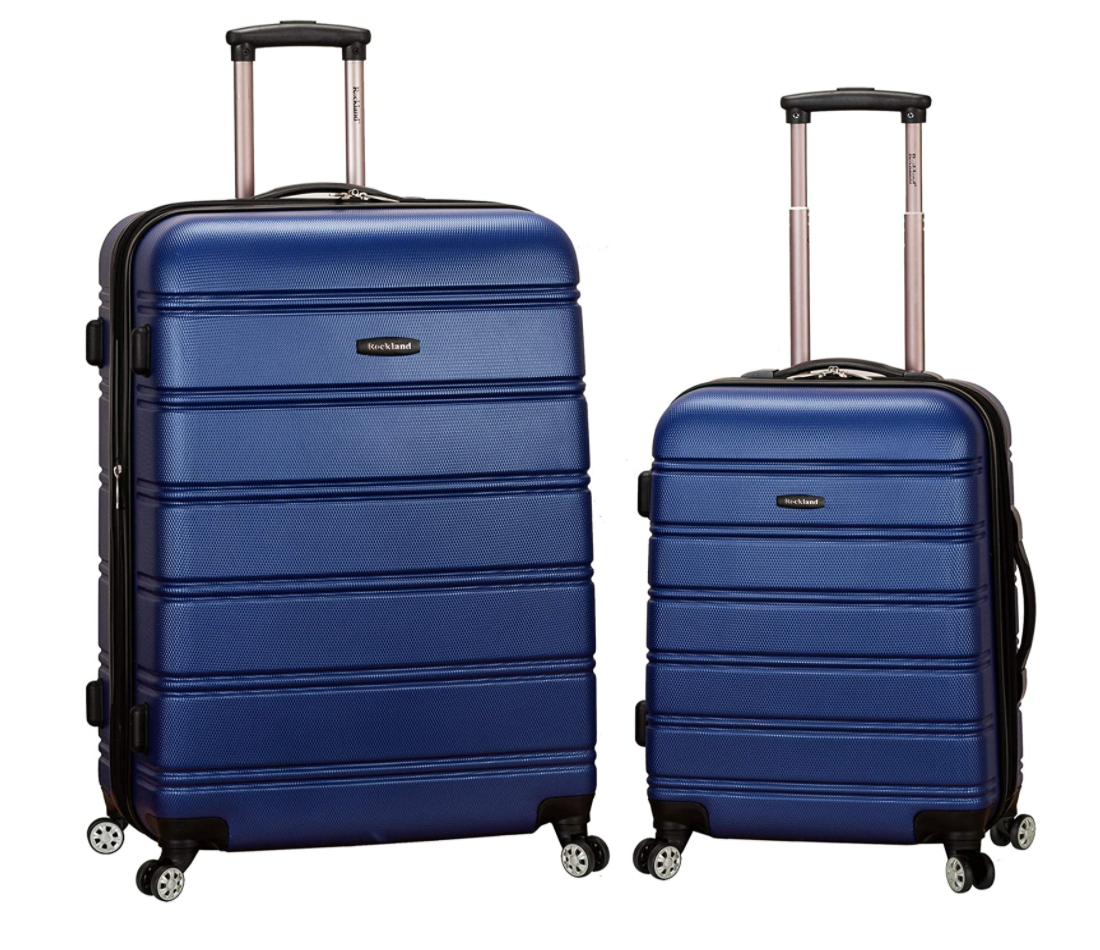 2-piece blue luggage set
