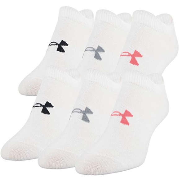 Under Armour Women's Essential 2.0 No Show Socks, 6-Pairs