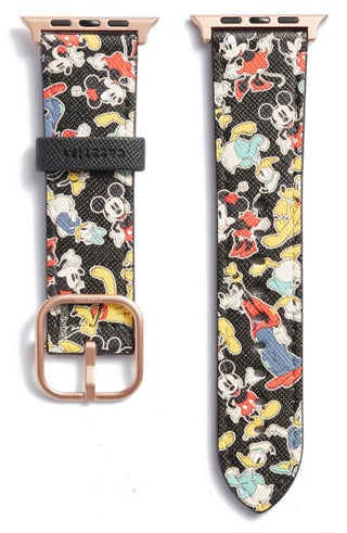Disney x Casetify Mickey & Friends Saffiano Faux Leather Apple Watch Band