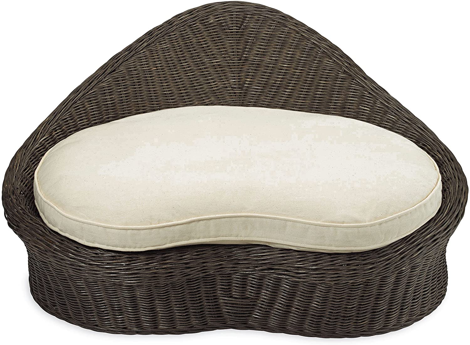 Gaiam Rattan Meditation Chair with Thick Natural Cotton Meditation Cushion Pillow