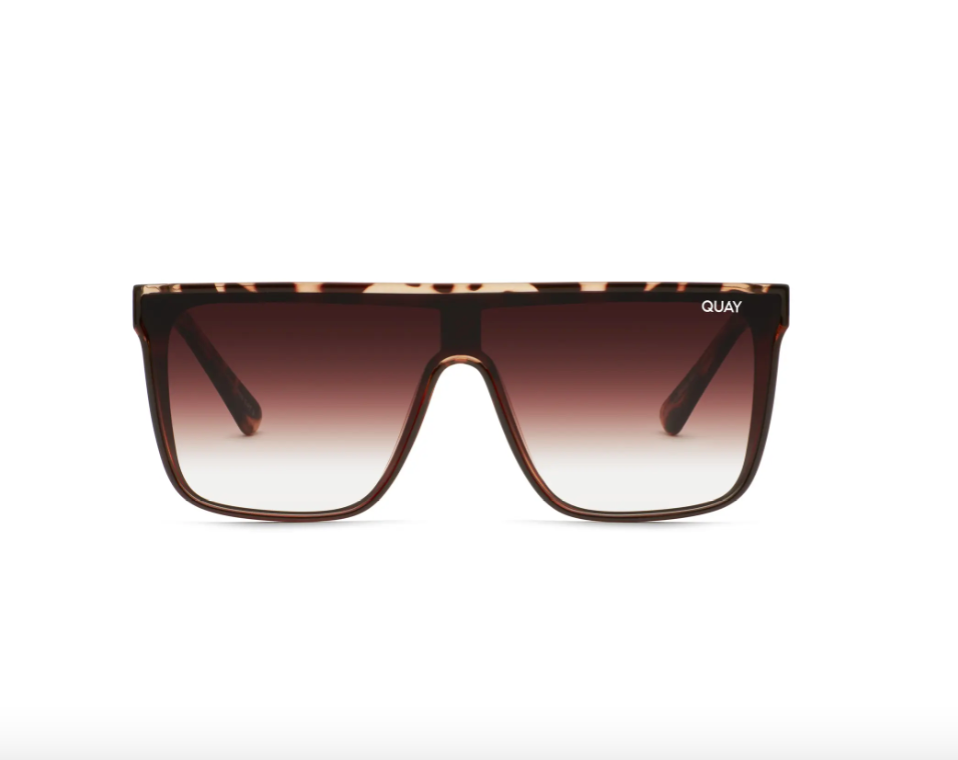 Quay Night Fall 52mm Gradient Flat Top Sunglasses