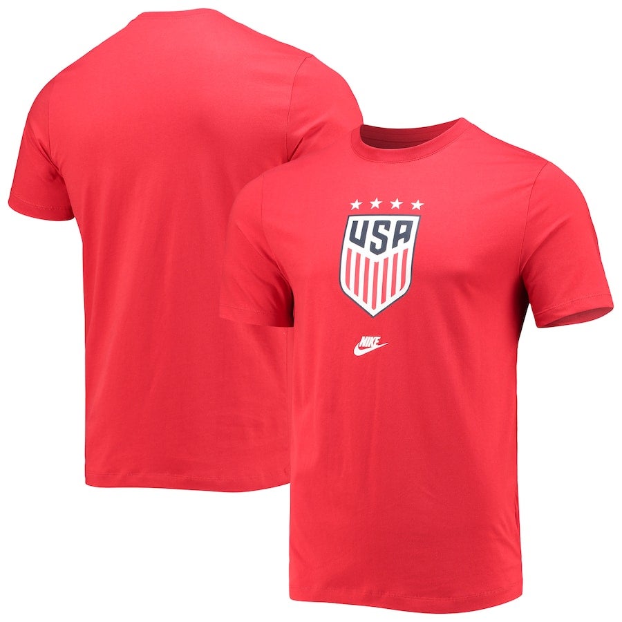 USWNT Nike Evergreen Crest T-Shirt &ndash; Red