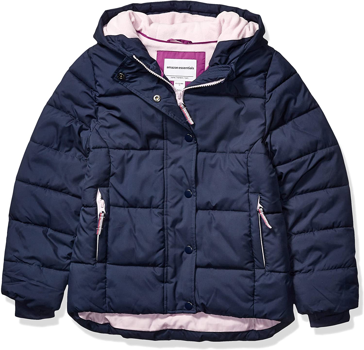 Amazon Essentials Girls' Heavy-Weight Hooded Puffer Jacket