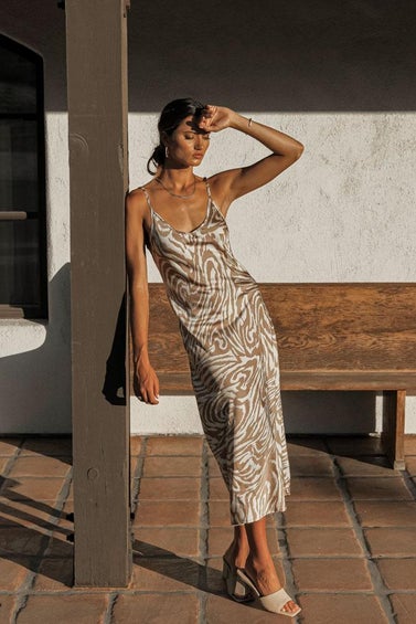 Bohme Tiger Print Slip Dress