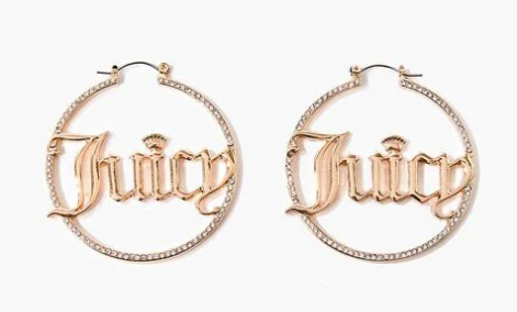 Forever 21 x Juicy Couture Juicy Couture Rhinestone Hoops