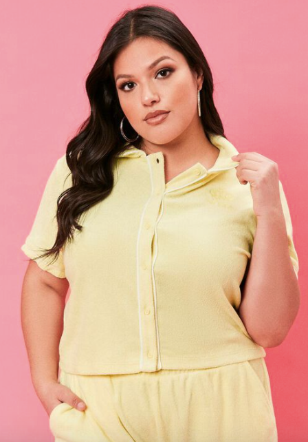 Forever 21 x Juicy Couture Plus Size Juicy Couture Polo Shirt