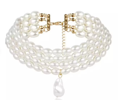 Look Boutique London Ladies Layered Pearl Choker 