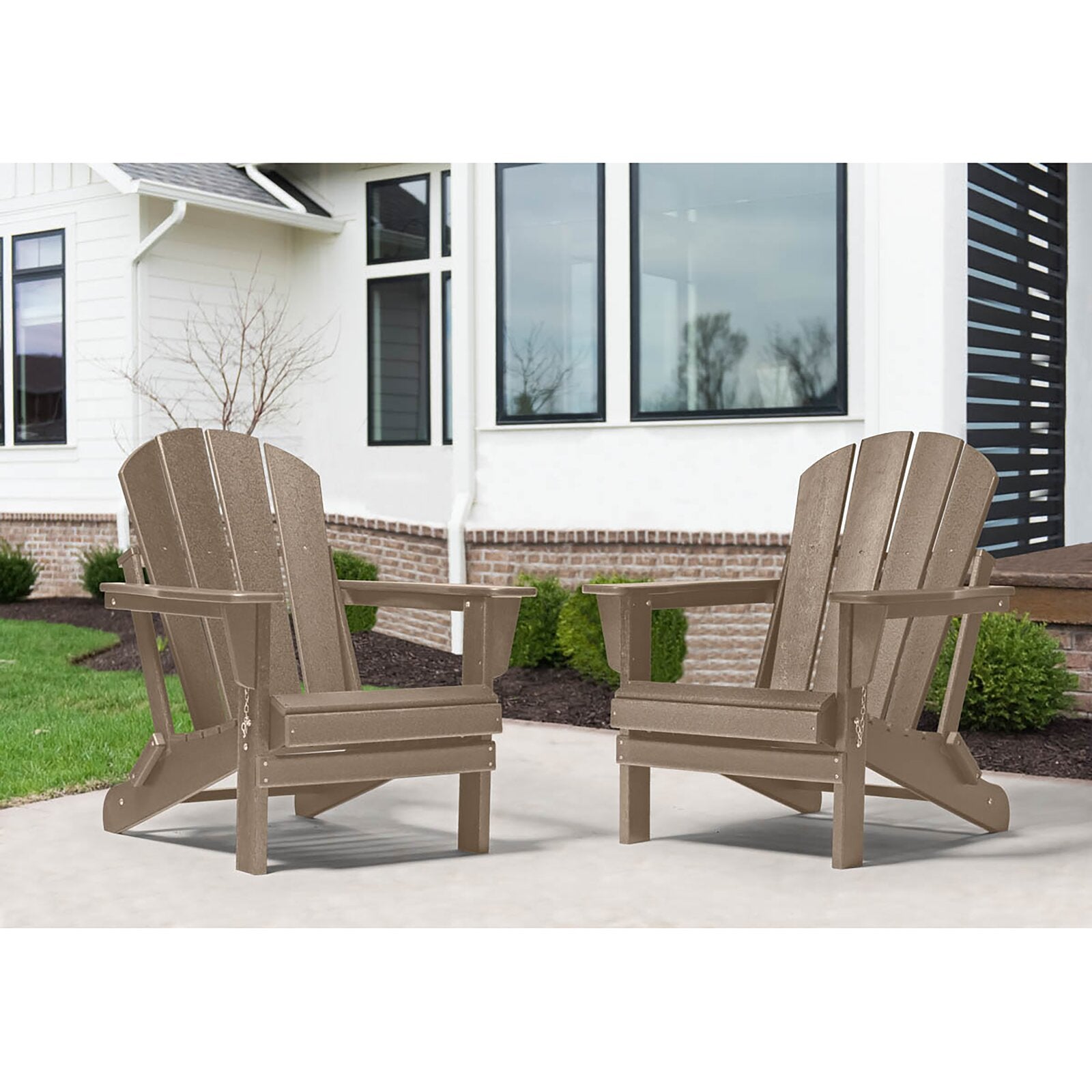 Rosecliff Heights Lopes Resin Folding Adirondack Chair (Set of 2)