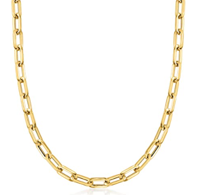 Ross-Simons Italian 14kt Yellow Gold Paper Clip Link Necklace