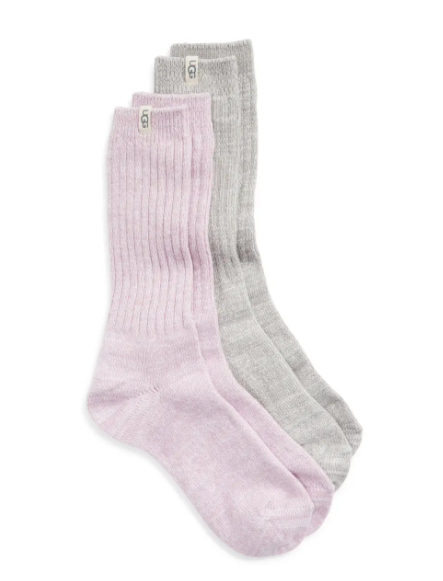 UGG 2-Pack Slouchy Ribbed Crew Socks
