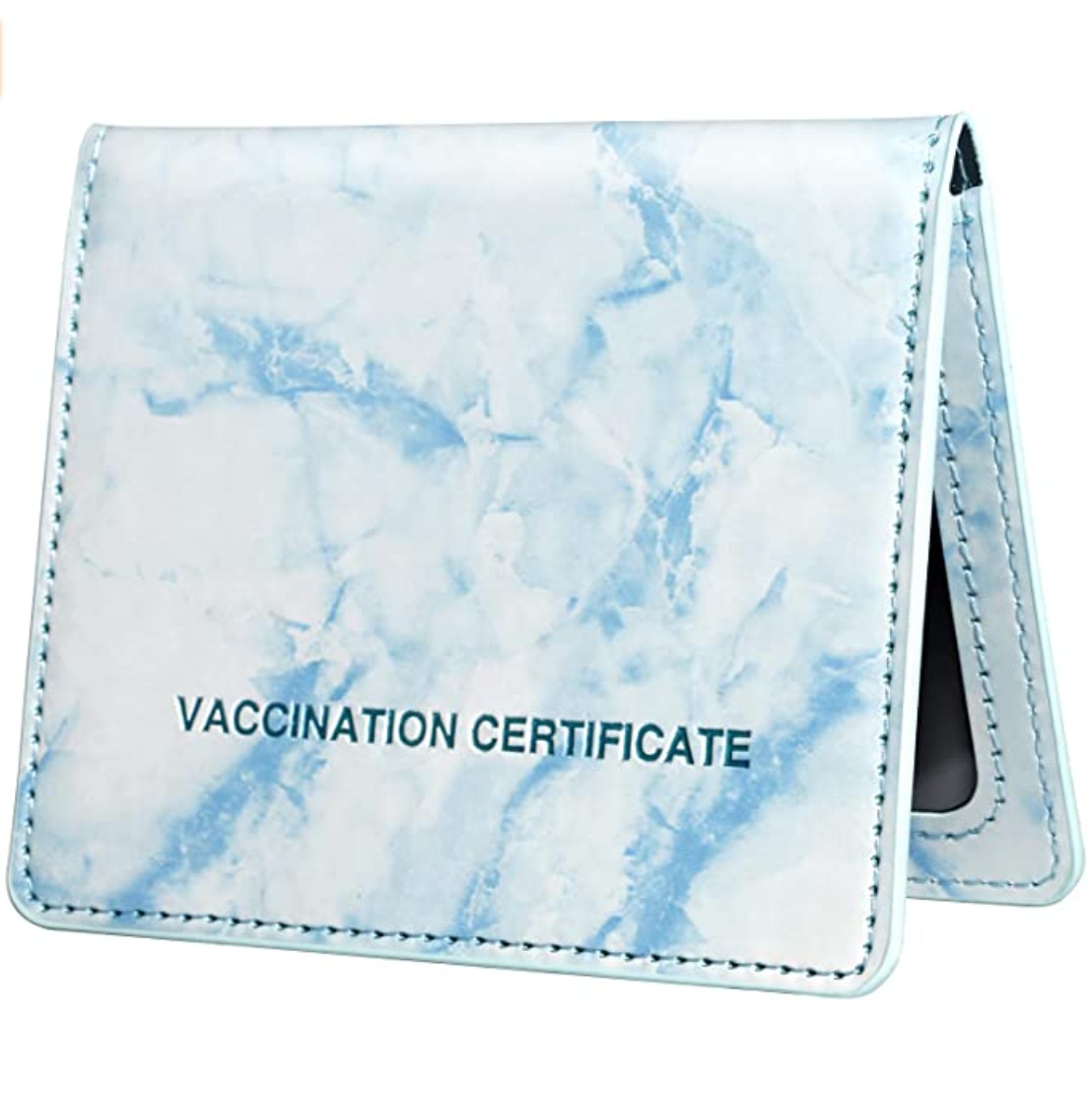 2-Sided Leather Vaccination Card Holder