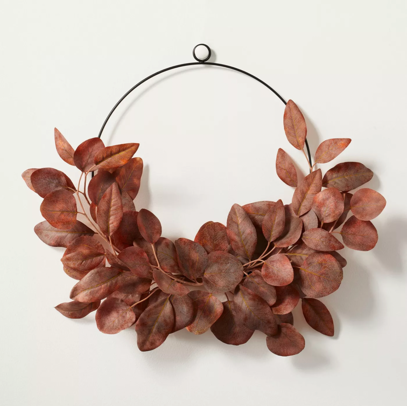 Hearth & Hand™ with Magnolia 18" Asymmetrical Faux Rusted Eucalyptus Wire Wreath