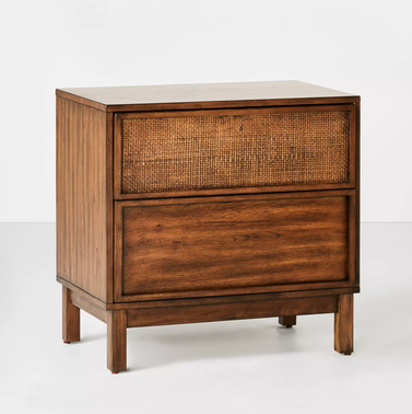 Hearth & Hand™ with Magnolia Wood & Cane Transitional Nightstand