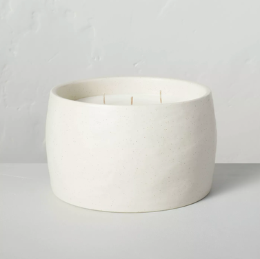 Hearth & Hand™ with Magnolia 35oz Birch & Amber 5-Wick Speckled Ceramic Fall Candle