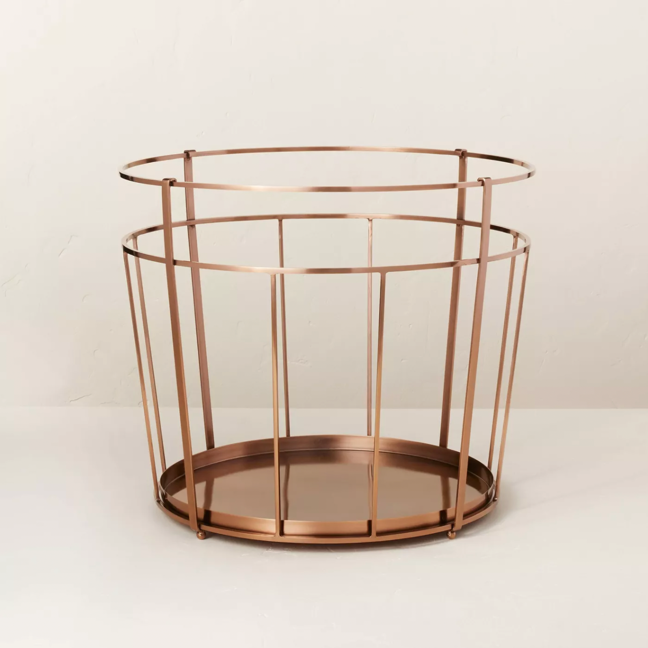 Hearth & Hand™ with Magnolia Copper Finish Metal Firewood Basket