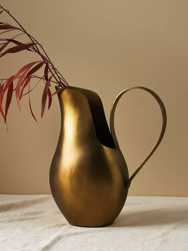 Bronzed Watering Pitcher Vase