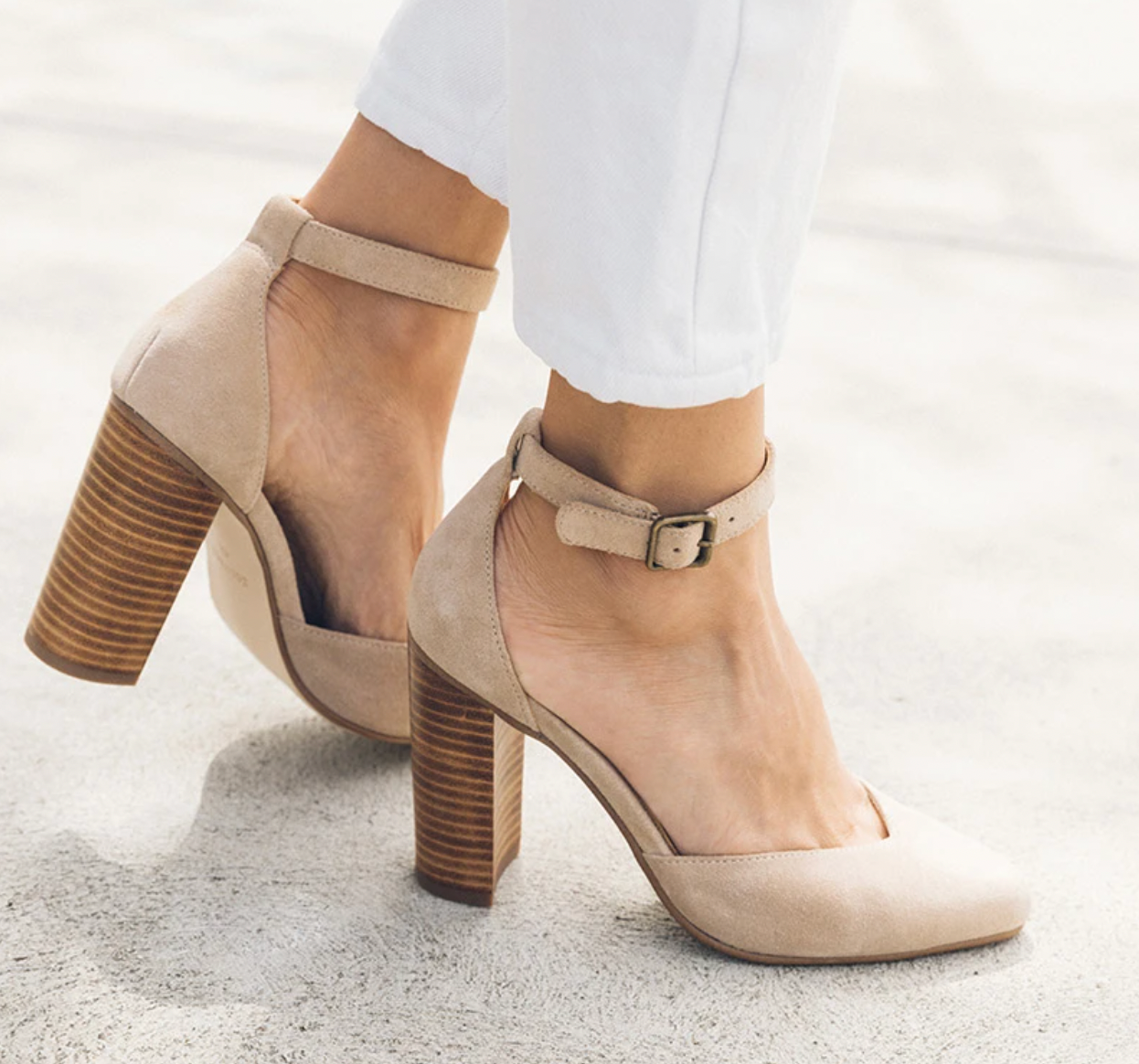 Suede Collette Heel