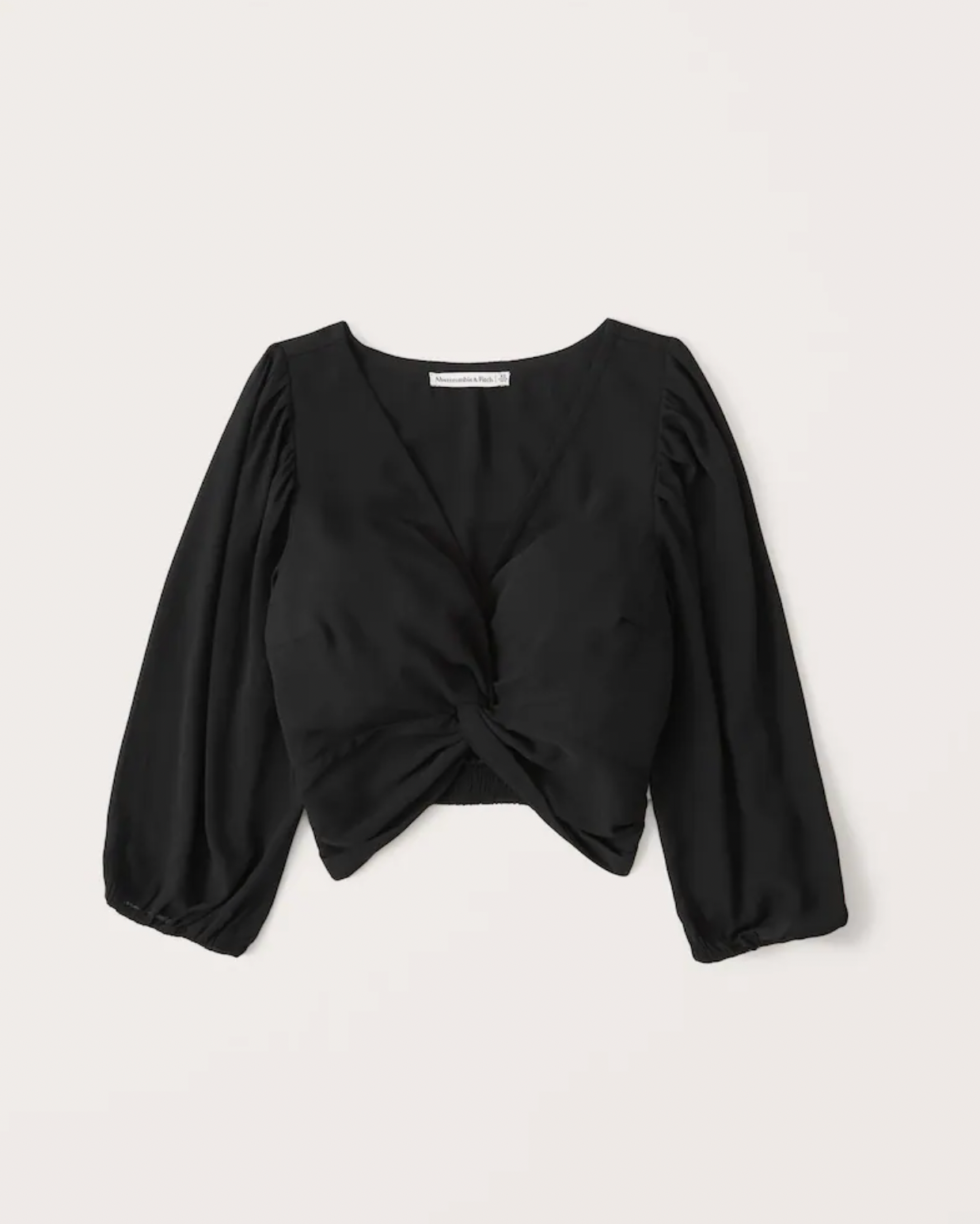 Knot-Front Long-Sleeve Top