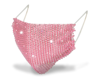 The Pure Love Store Bubblegum Pink Crystal Mesh Face Mask