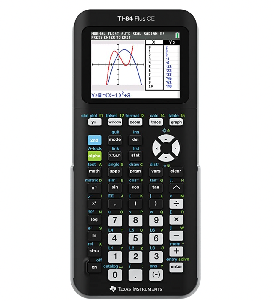 Texas Instruments TI-84 PLUS CE Graphing Calculator, Black