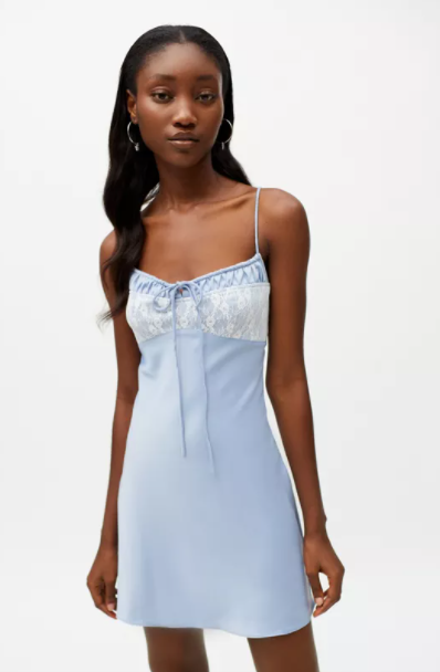 UO Perrie Lace-Inset Slip Dress