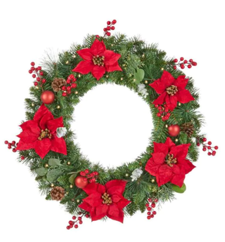 30 in. Berry Bliss Battery Operated Christmas Wreath