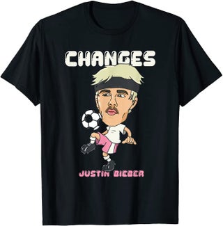 Justin Bieber Changes Soccer T-Shirt