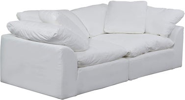 Sunset Trading Cloud Puff 2 Piece Modular Sectional Slipcovered Sofa
