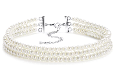 BABEYOND Round Imitation Pearl Choker Necklace