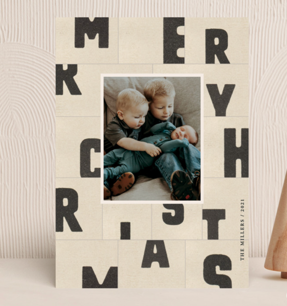 Christmas Typography Holiday Card