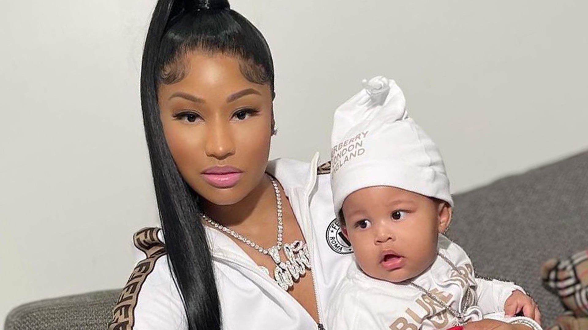 Nicki Minaj's Son Wears Burberry As Dad Kenneth Petty Helps Him