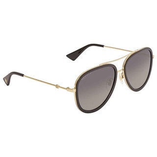 Gucci Polarized Grey Gradient Aviator Sunglasses