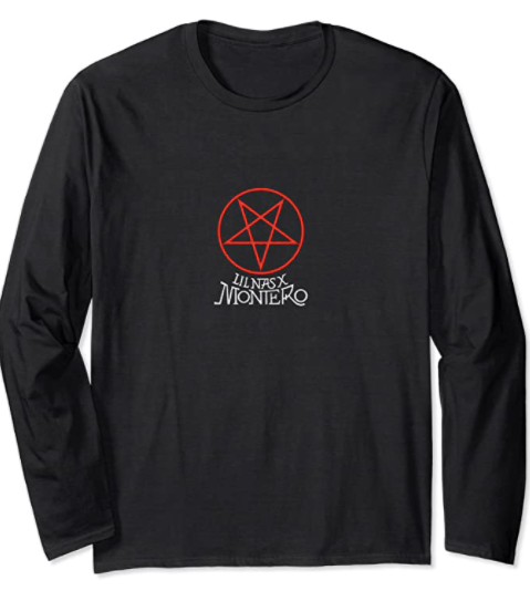 Lil Nas X Official Pentagram Montero Black Long Sleeve T-Shirt