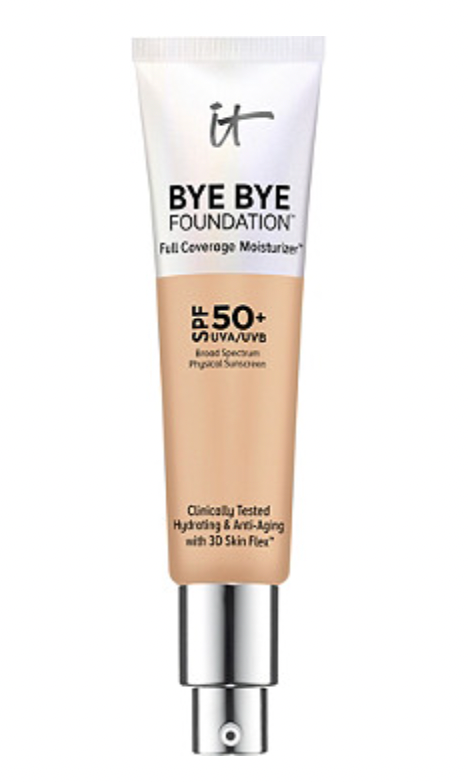 It cosmetics bye bye foundation full coverage moisturizer with spf 50+