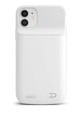 Casely Solid White Battery-Powered Charging Case