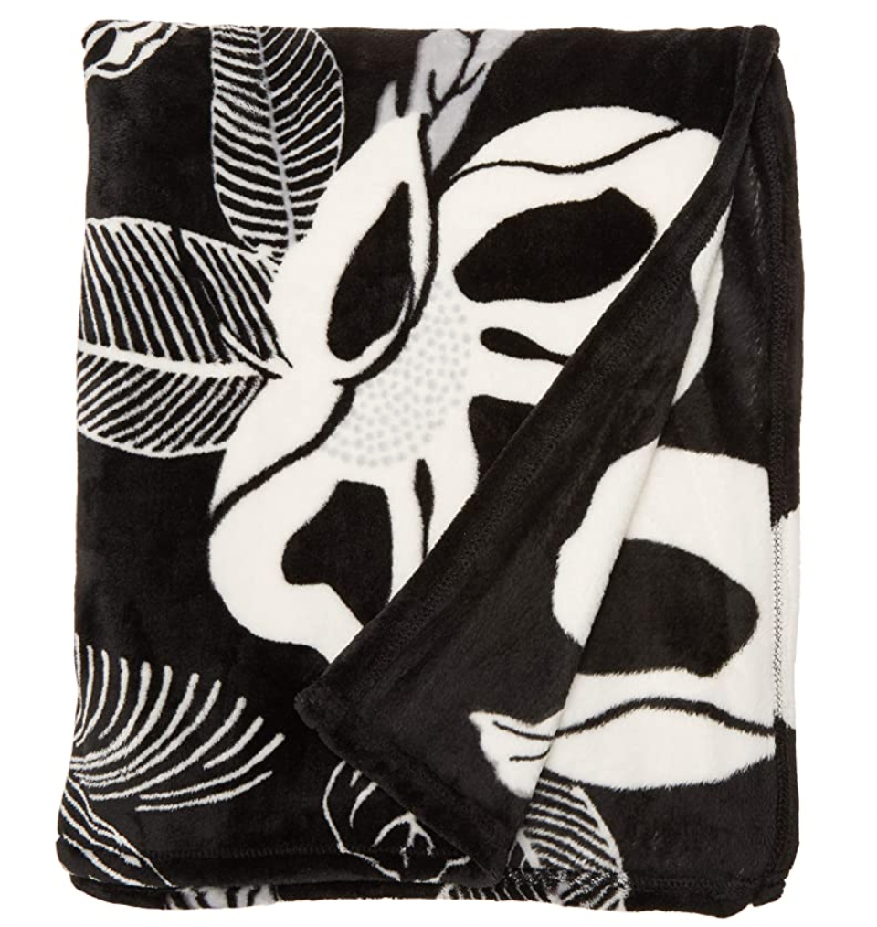 Vera Bradley Fleece Plush Throw Blanket, Bedford Blooms, 80" x 50"