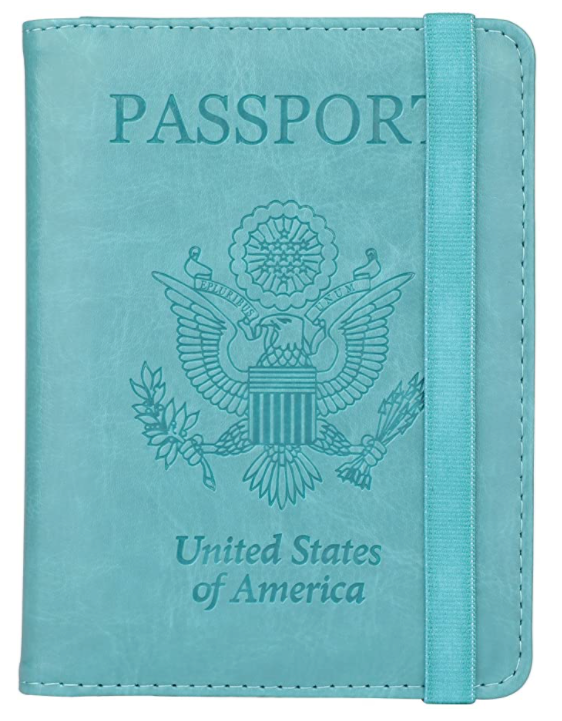 GDTK RFID Blocking Leather Passport Holder 